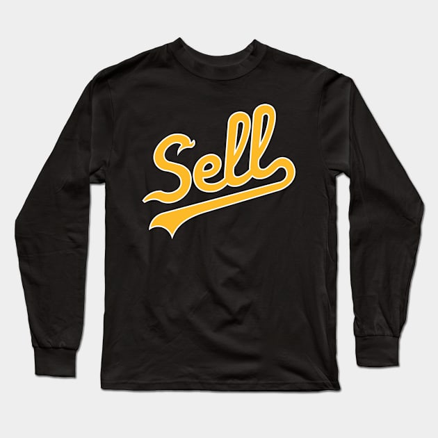 Sell Yellow Script Long Sleeve T-Shirt by CasualGraphic